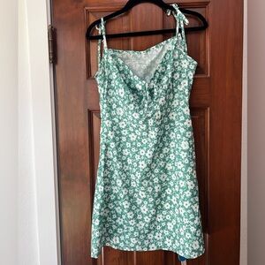 Cupshe Floral Print Tie-Strap Mini Dress